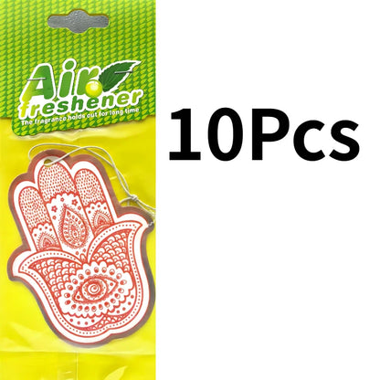 Hamsa Hand Pattern Hanging Car Air Freshener Assorted Fragrance Paper Scent Cards 5‑40 Pcs