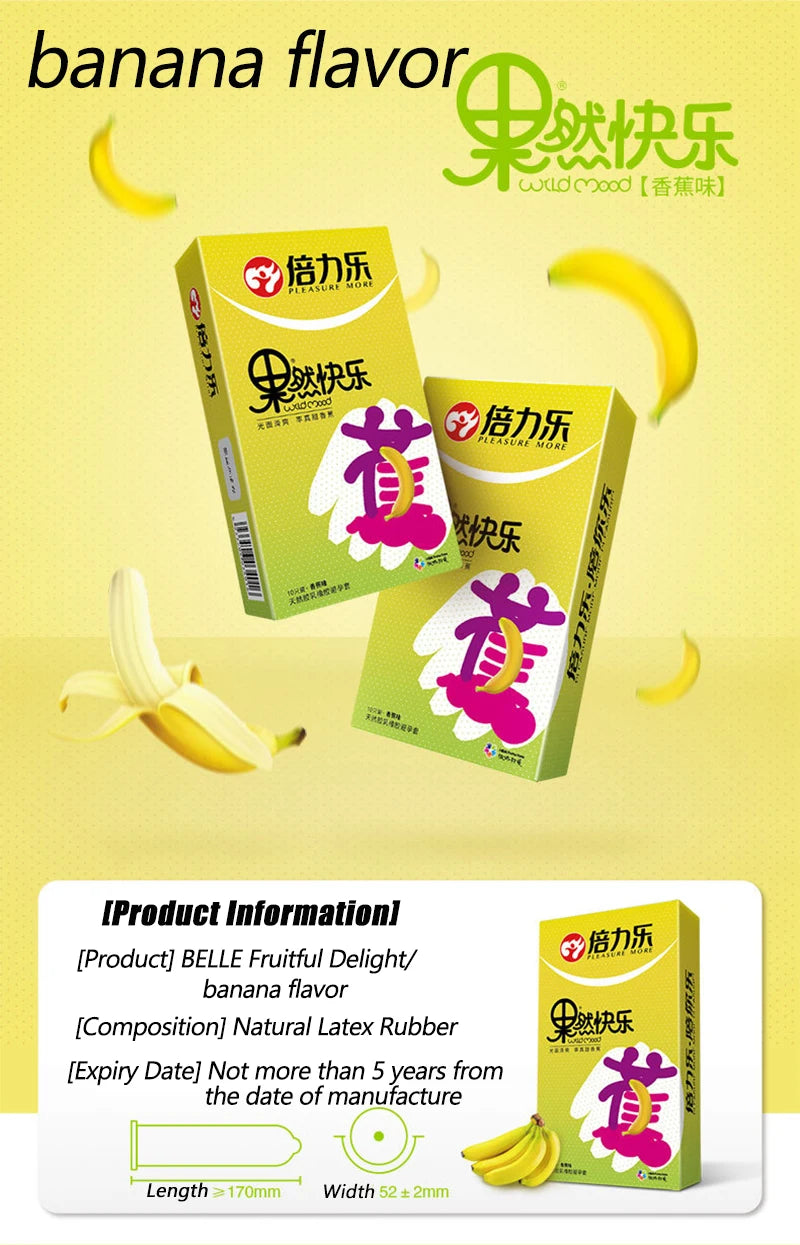 10pcs Fruit Flavor Condoms Sex Toy for Men Strawberry Blueberry Taste Penis Sleeves Ultra Thin Condom Adult Sex Product 18+