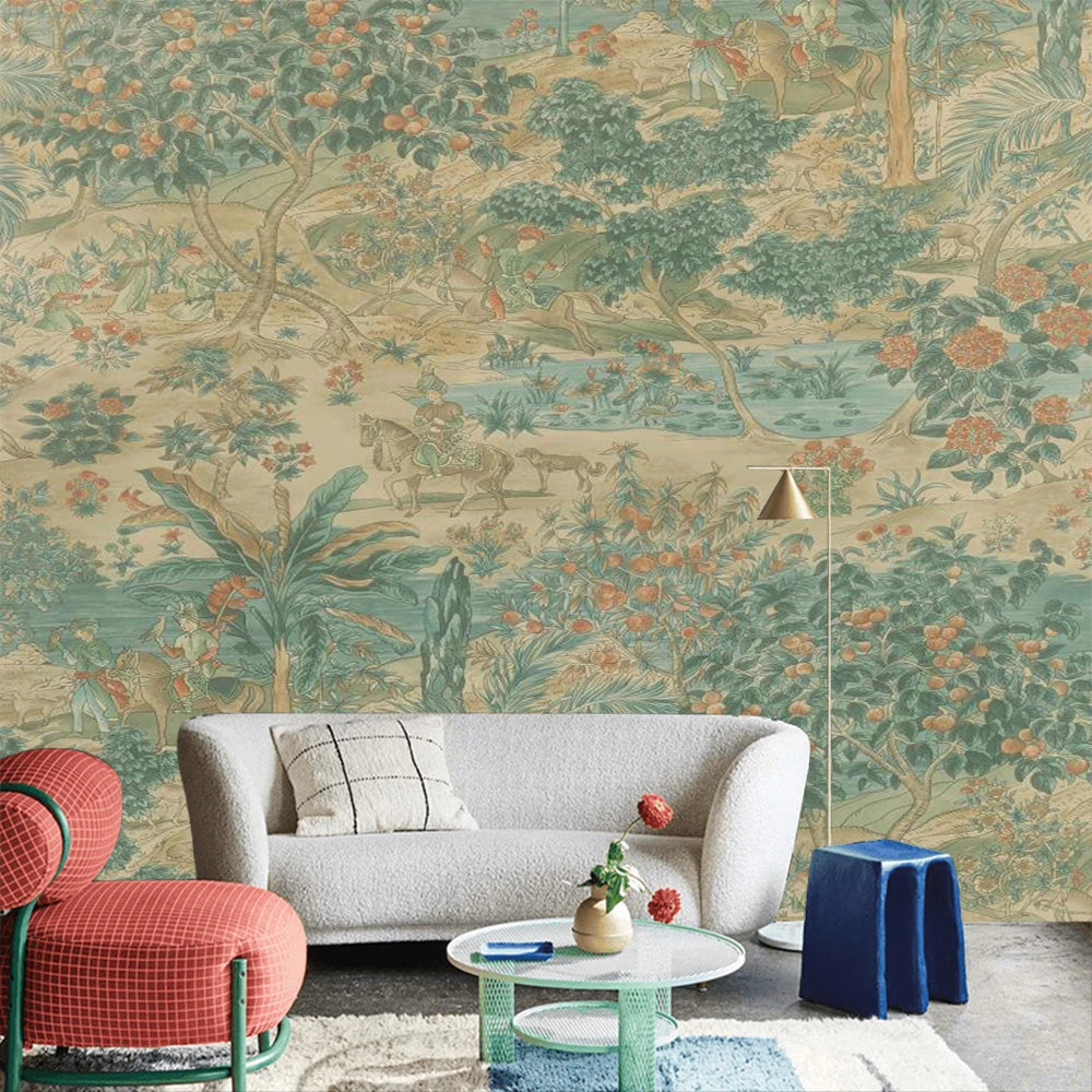 custom Retro French light luxury wall paper living room bedroom TV background wallpaper home decoration restaurant photo mural