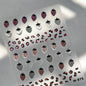Juicy Red Jelly Tomato Nail Art Sticker Cute Bowknot Glitter Star Kawaii 5D Fruit Self Adhesive Nail Art Decals for Summer DIY