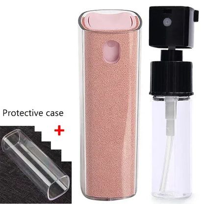 2-IN-1 Screen Dust Removal Microfiber Cloth Wipe Spray Bottle Set Laptop Tablet Mobile Phone Cleaning Tools Portable Cleaner