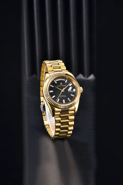 PAGANI DESIGN 2026 New Luxury Rose Gold DD40 Automatic Watch For Men 8285 Mechanical Wristwatch Men Stainless Steel Waterproof