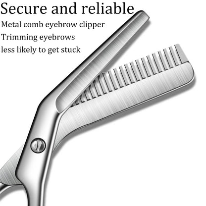1Pc Stainless Steel Eyebrow Trimmer Scissors Precision Grooming Tool for Men & Women Effortless Knife Hair Removal Shaver Tool