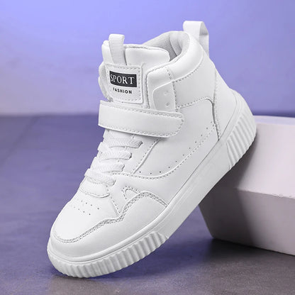 autumn boys sneaker high top children shoes luxury leather basketball shoes kids PU tennis sports shoes for boy size 28-39