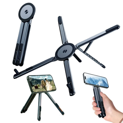 Foldable Magnetic Laptop Stand ABS Plastic Portable Adjustable Stand Heat Dissipation Holder for Smart Phone Tablet Notebook