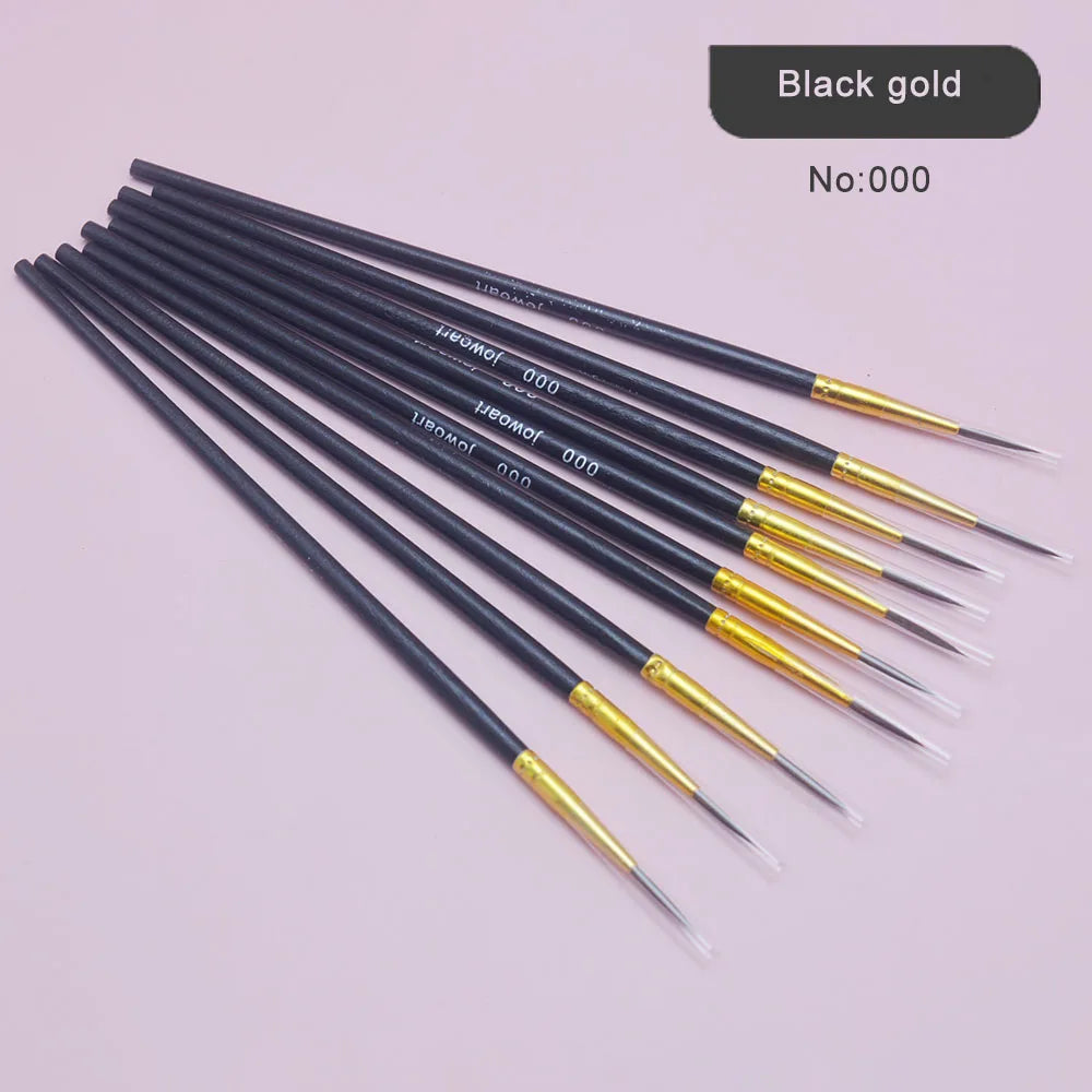 10Pcs/Set Fine Hand-painted Thin Hook Line Pen Short Wood Rod Drawing Art Pen Paint Brush Art Supplies Nylon Brush Special Offer