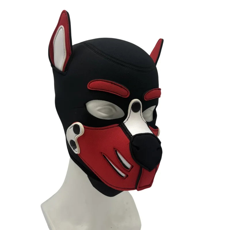 Sexy Charm Adult Rave Lingerie with Fetish Dog Hood Chest Harness Single Glove Arm Binder for Couple BDSM Body Bondage Clothing