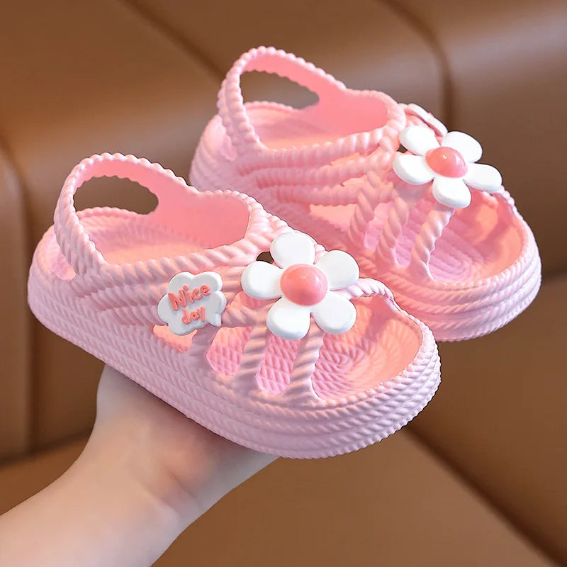 New Children's Slippers Summer Girls and Boys Bathroom Home Anti Slip Beach Shoes Soft Soled Baby Sandals