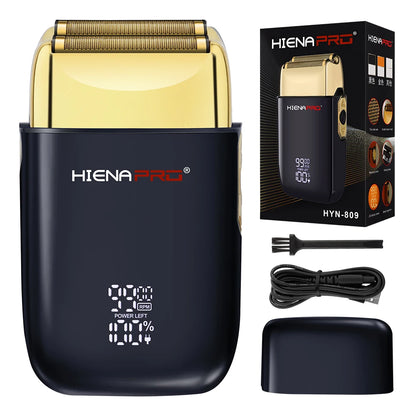 HIENA Shaving Machine Men Electric Shaver Hair Clipper Rechargeable Metal Housing Pro Electric Shaver for Men Electric Home