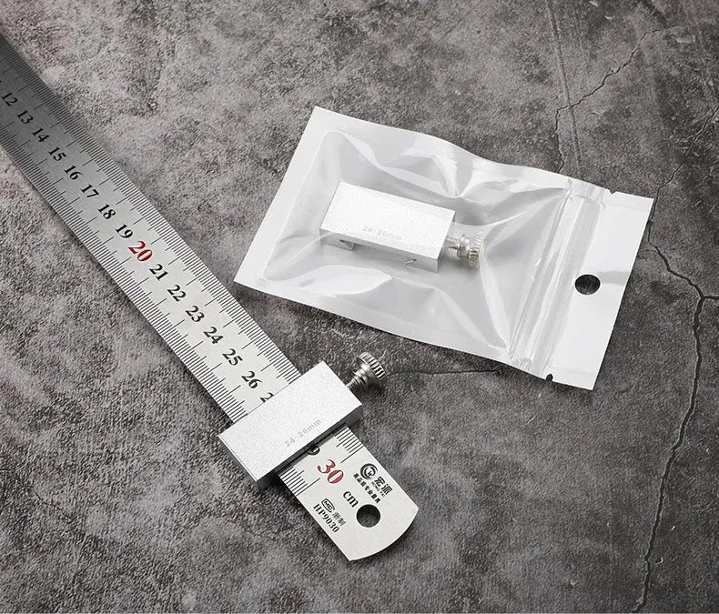 New Protable Accurate positioning Woodworking Tools Carpentry Steel Ruler Positioning Limit Block Measuring Marking Gauge