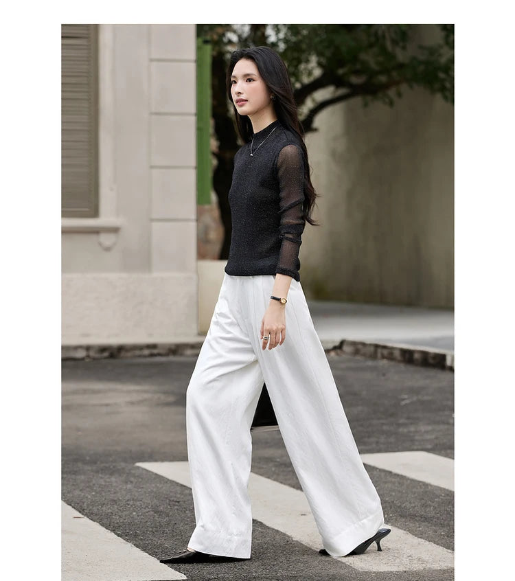 VIMLY Woman Knitting Sweater Slim Autumn 2026 Casual Female Long Sleeve Sweater Stand Neck Strecth Pullover Ladies Tops A2528