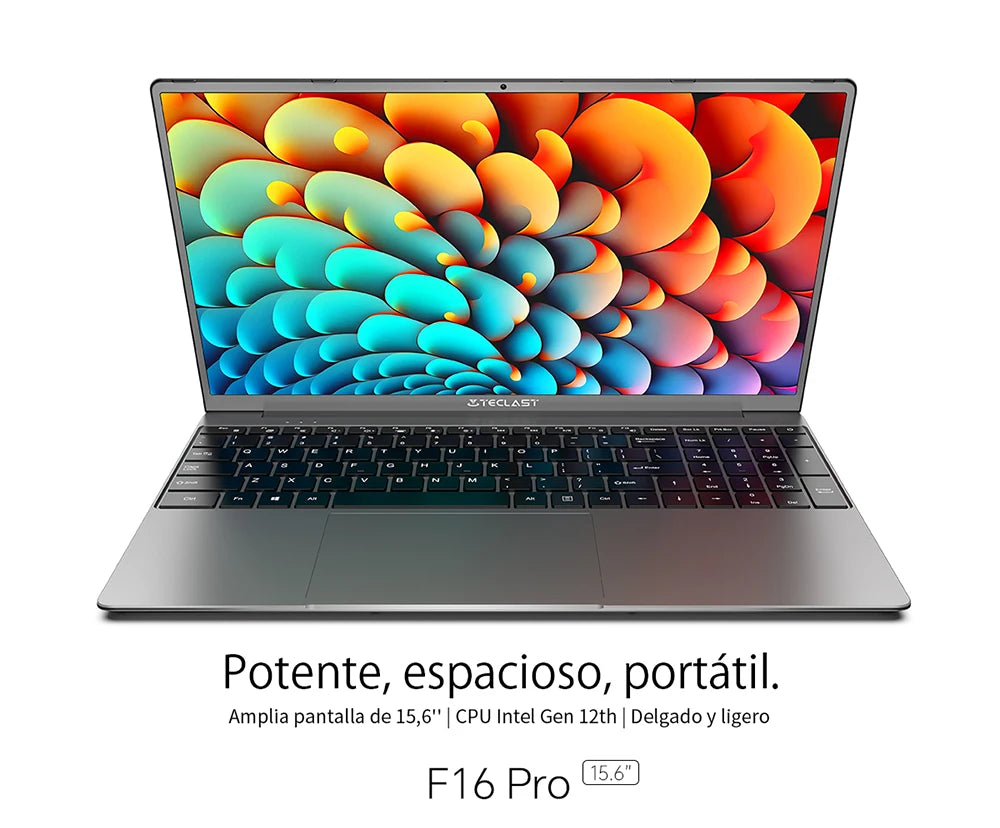 Teclast F16Pro Laptop 15.6 Inches, Backlit Keyboard, for Intel N95, 16Gb Ram 512Gb Rom, 1920X1200 Fhd Ips, Compatible with Mini-Hdmi