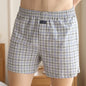 Plus Size M-3XL Men's Aro Pants Cotton Lattice Underwear Loose High Waist Summer Thin Breathable Home Shorts Pouch Underpants
