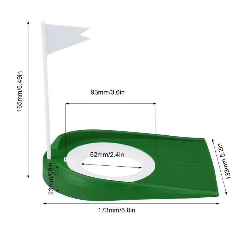 New Mini Golf Putting Plate with Hole Flag Indoor Outdoor Portable Golf  Putting Aid Training Practice Home Yard Golf Tool