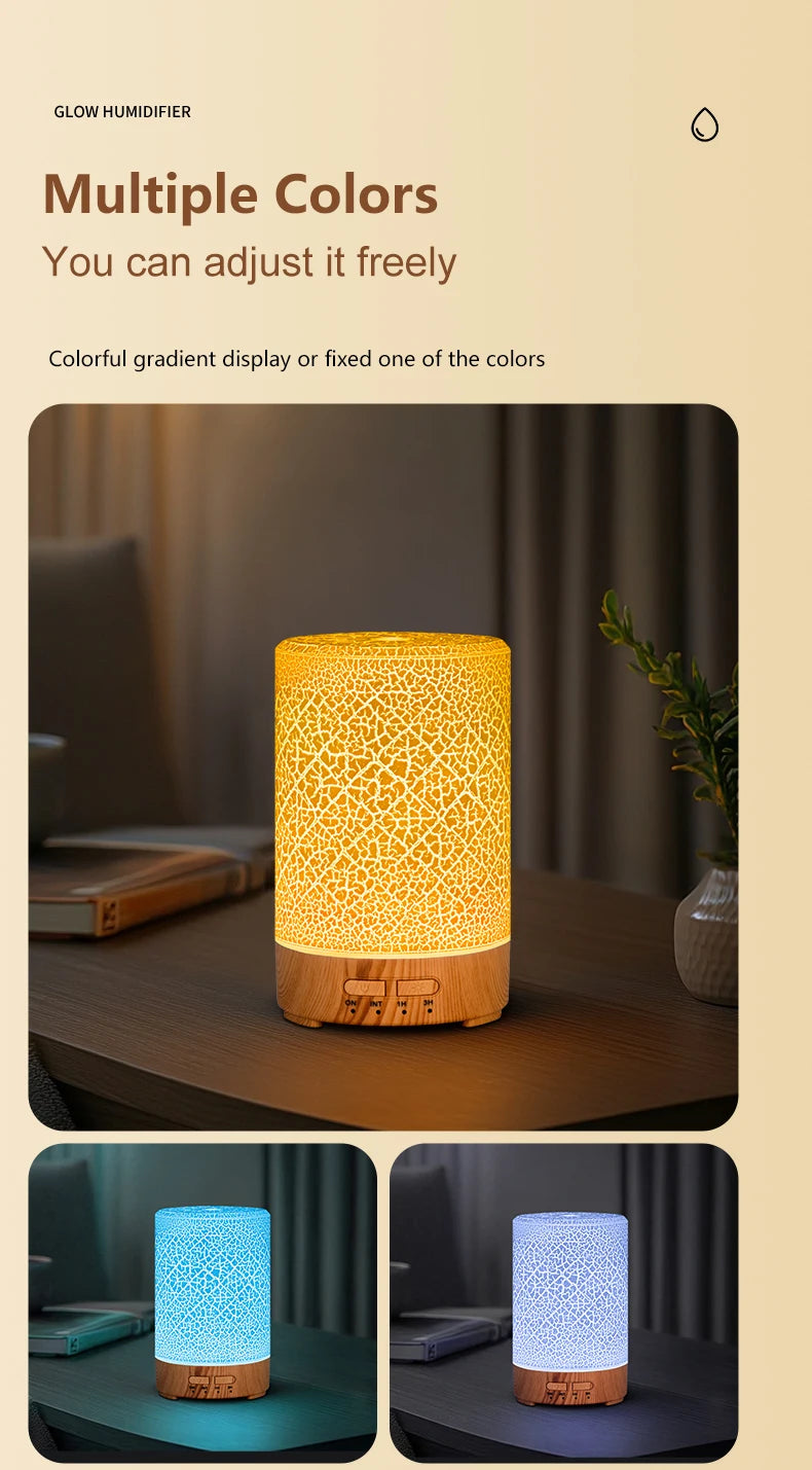 Essential Oil Aroma Diffuser Fragrance Cool Mist Difusor USB Powered Ultrasonic Air Humidifier with 7 Color LED Lights