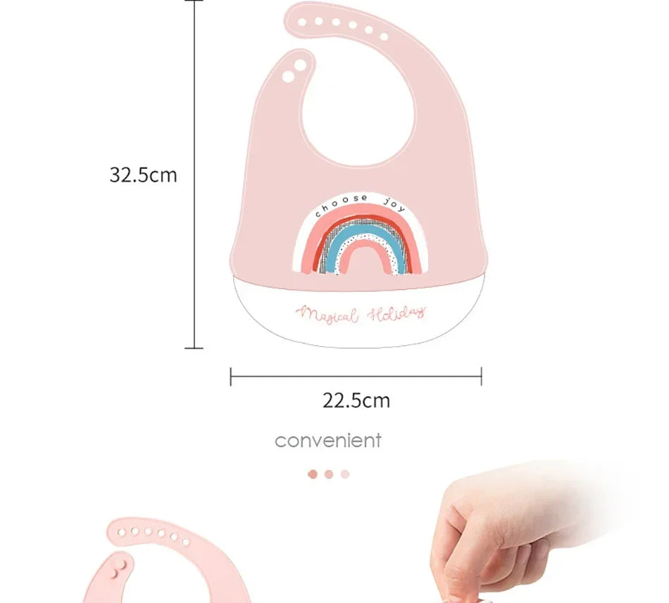 Soft Silicone Baby Bibs Boys Girls Stuff Waterproof Bib Feeding Infant Newborn Cartoon Aprons Toddlers Bibs Burp Cloths Bandana