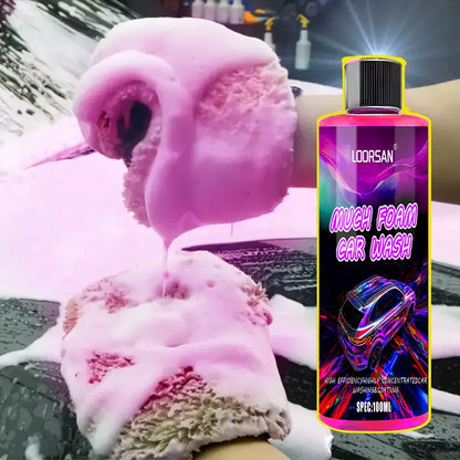 LOORSAN Pink High-Foam Car Wash Shampoo, Thick Snow Foam Cleaning Soap for Gentle Deep Cleaning & Gloss Enhancement