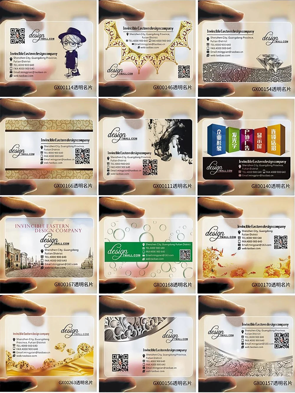 Custom Transparent PVC Business Card Clear Visit Logo Name Plastic Identity Waterproof Round Corners Personalized 200PCS 500PCS