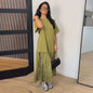 2026 Summer New Loose Patchwork Dresses Women's Pleated Fashion Short Sleeve O-neck Long Robes Female Elegant Casual Dress