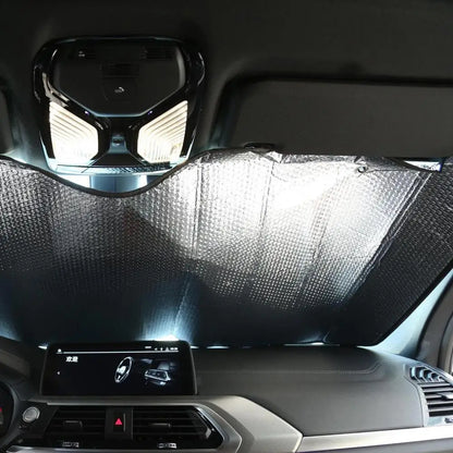 Truck Windshield Sun Shade Car Window Sunshades Anti-UV Thickened Sun Shade Cover Foldable Windshield Block Cover 220cmx80cm