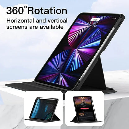 For iPad 10.2 7th 8th 9th Case iPad A16 11th10th Generation Rotation Cover for iPad Pro 12.9" 13" Air 11" 2025 2 3 4 5 9.7 Funda