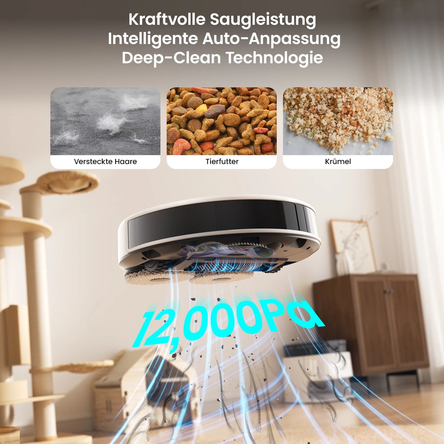 LEFANT M3L Robot dust vacuum cleaner all-in-one charging station 12000 Pa suction 220 min battery life DToF navigation Double R