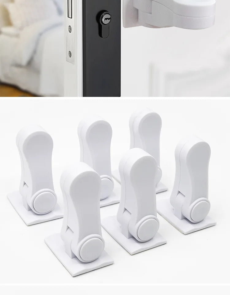 Home Universal ABS Protection Device for Children Safety ABS Anti-open Handle Locks Door Lever Lock Baby Kids Safety Doors Lock