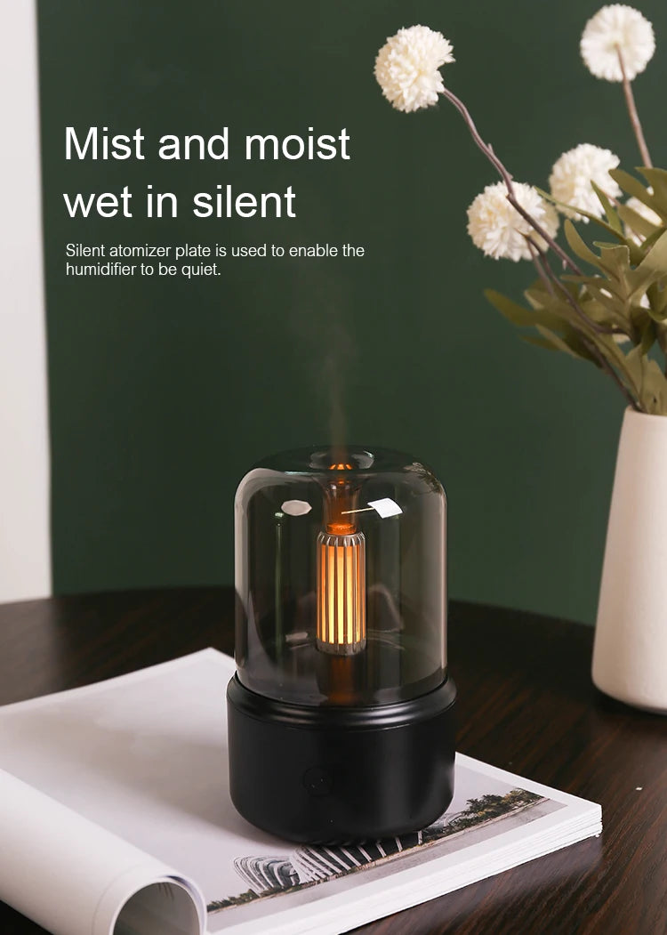 KINSCOTER Mini Aromatherapy Diffuser USB Air Humidifier Essential Oil Night Light Cold Mist Maker Sprayer for Home Bedroom