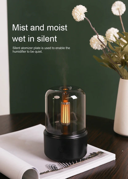 KINSCOTER Mini Aromatherapy Diffuser USB Air Humidifier Essential Oil Night Light Cold Mist Maker Sprayer for Home Bedroom