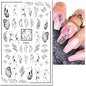 3d Nail Art Decals Spring Booming Violets Lavenders Purple Blue Pink Flowers Butterflys Stickers Decoration For Nail Tips Beauty