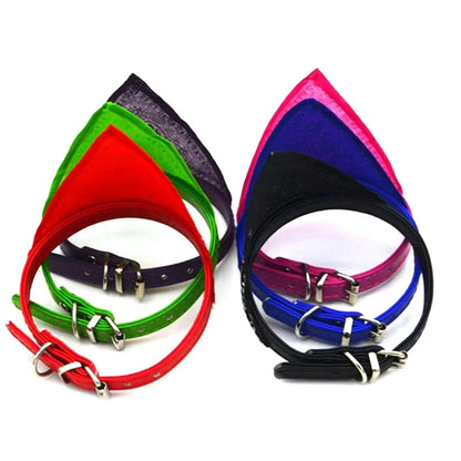 Adjustable Pet Puppy Cat Scarf Bandana Collar Neck Scarf For Small Dogs Kitten Saliva Towel PU Collar with Triangular Bandage