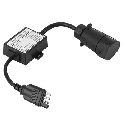 Trailer Connector Light Converter USA 4 Pin to EUR 7 Pin Adapter Stop/Brake Signal Separating 4 Pin to 7 Pin Trailer Adapter