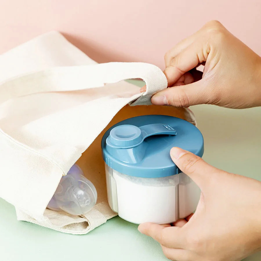 4 Compartments Baby Food Storage Box Newborn Milk Powder Newborn Baby Things Snacks CupsContainer Formula Dispenser Portable