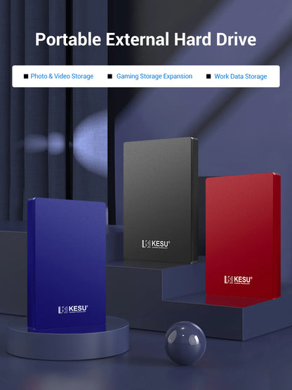 KESU HDD 2.5" Portable External Hard Drive 2TB/1TB/500GB/750GB USB3.0 Disk Memory for PC Tablets PS4 Notebook Desktop Computer