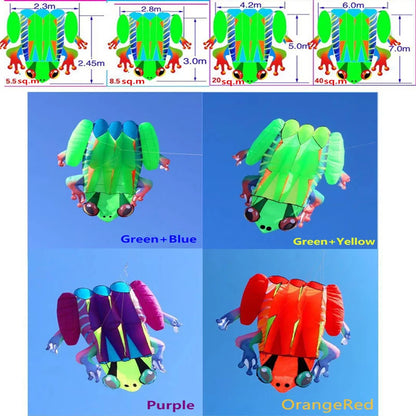 Frog kite cometas profesionales kite flying cerf volant gonflable outdoor games aquilone acrobatico vlieger haspel parplan pipa
