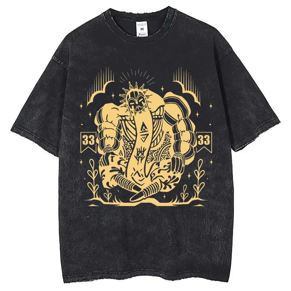 Clair Obscur Expedition 33 Cotton Gift New Design Game Fans Clothes T-shirts for Men Merch T-Shirt Vintage Wash Gamer Tops