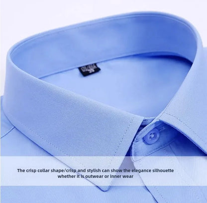 Men's Long-Sleeved Shirt Business Casual Solid Color Striped Plaid Spring Summer Free Ironing All Fit Tooling Comfortable