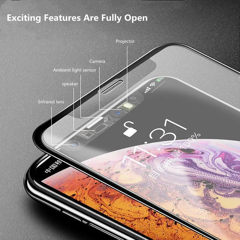 1-3Pcs Anti Fingerprint Frosted Matte Screen Protector for iPhone X XS 11 12 13 Mini 14 15 16 17 Air Pro Max Plus Tempered Glass