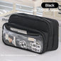 Clear Transparent Pencil Case, Large Capacity Multifunctional Stationery Storage Bag for School Students, Durable & Convenient
