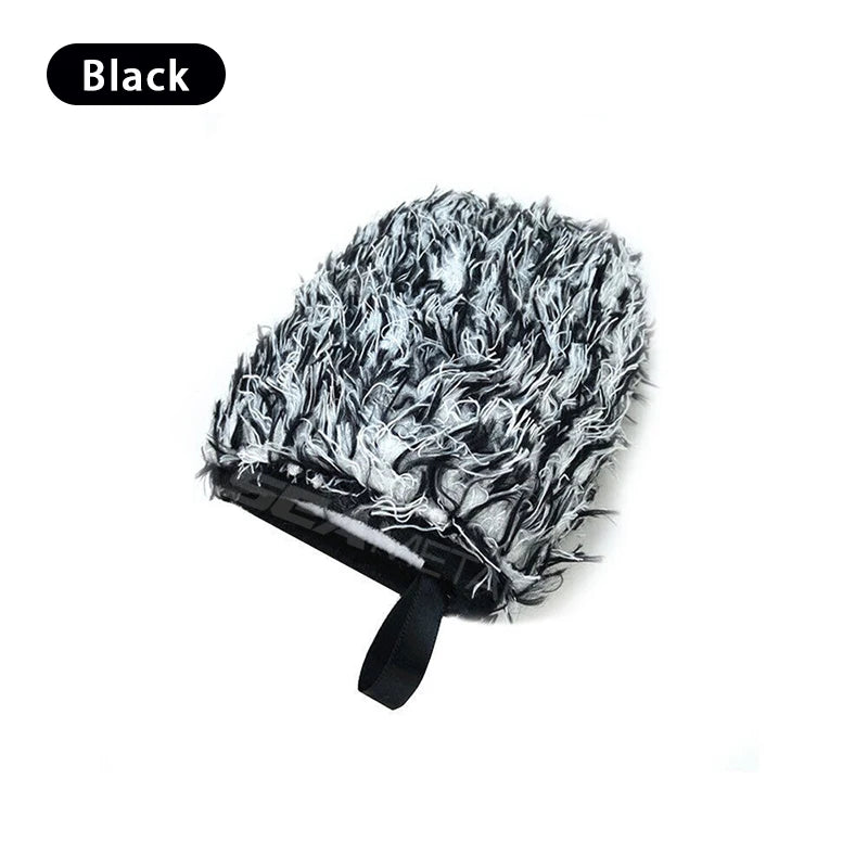 SEAMETAL Non Slip Microfiber Wheel Brush Mitt Premium Plush Car Wash Wheels Brushes for Car Rims Spokes Wheel Barrel Cleaning
