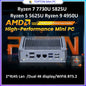 Topton Fanless Gaming Mini PC AMD Ryzen 7 7730U R9 4950U 5625U 4500U Office PC Dual LAN 2*HDMI NVMe DDR4 Firewall Computer WiFi6
