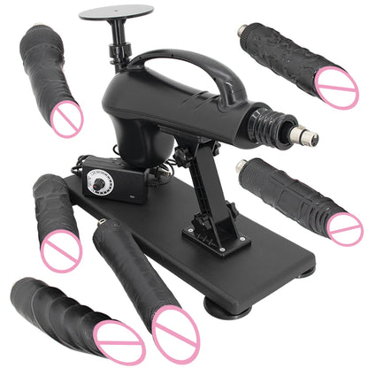 FREDORCH Sex Machines More Attachment Masturbating Pumping Sex Gun Adjustable with Dildo Couples Sex Toy Love Machine for Couple