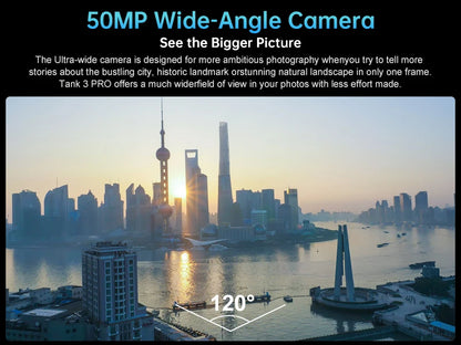 8849 Tank 3 Pro Unihertz Projector Rugged Smartphone 23800mAh 100Lumens 200MP Camera Android 15 Dimensity 8200 512G Outdoor IP68