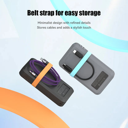 SIKAI Silicone Case For CUKTECH No.15 AIR 100W Portable Power Bank 15000mAh Travel Design with Data Cable Storage