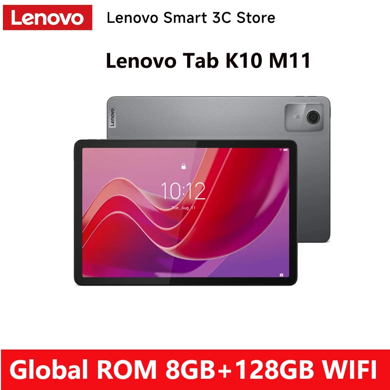 Global ROM Lenovo Tab M11 K10 11” 90Hz Display Android 13 L1 MediaTek Helio G88 8GB/128GB 7040mAh Battery 4G LTE Tablet 2025
