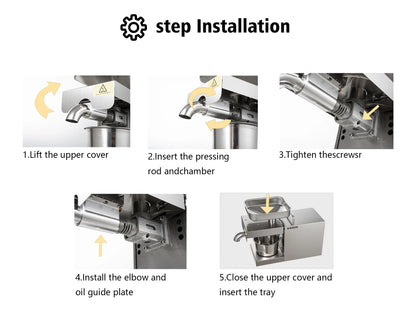 1500W 110V/220V Automatic Cold Press Oil Machine, Cold Press Machine, Sunflower Seeds Oil Extractor, Cold Press Extract