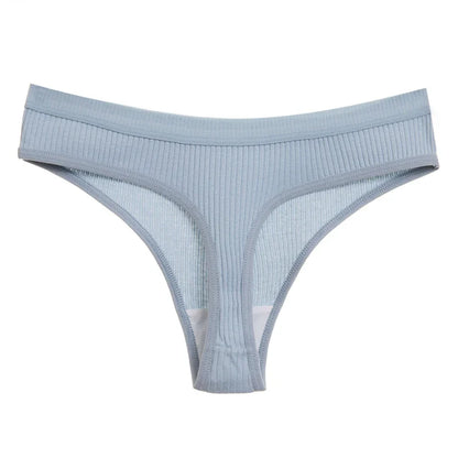 4Pcs Women's Panties G-Strings Set Fashion New Striped Soft Cotton Underwear Sexy Lingerie Sports Breathable Cozy