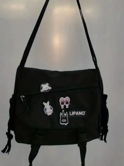 Men's Nylon Crossbody Bag Large Capacity Casual Messenger Bag Student School Bag Travel Business Shoulder Bag
