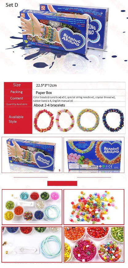 DIY Bracelet Making Kit Jewellery Making Kit Arts for Kids Friendship Craft Kit for 5-12 Years Old Kid Girls Toys Christmas Gift