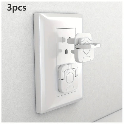 50pcs Outlet Covers Baby Proofing Safety -Child Secure Electric Plug Protectors With Hidden Handle Square